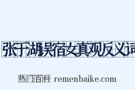 张于湖误宿女真观反义词是什么意思的图片